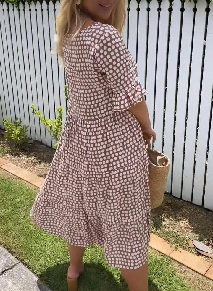 Elevate Your Style with the MICHELLE™ Short-Sleeve Midi Dress