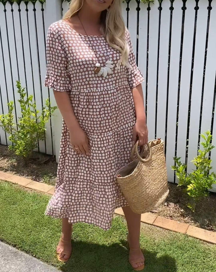 Elevate Your Style with the MICHELLE™ Short-Sleeve Midi Dress