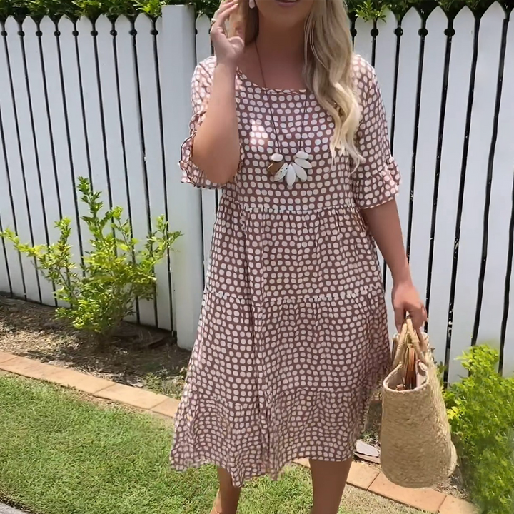Elevate Your Style with the MICHELLE™ Short-Sleeve Midi Dress