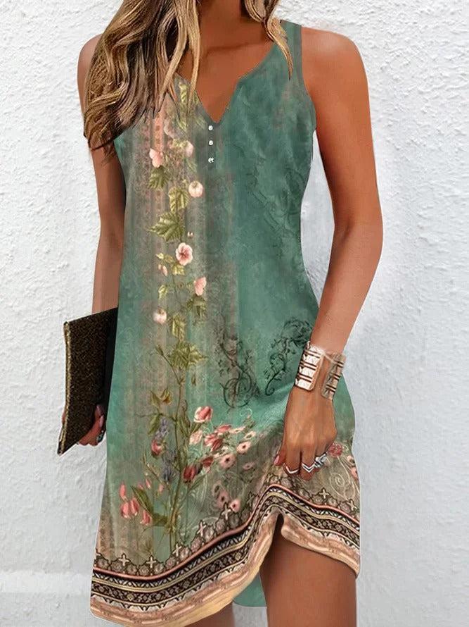 Odyssey™ - Elegant Floral Shift Dress for Effortless Style