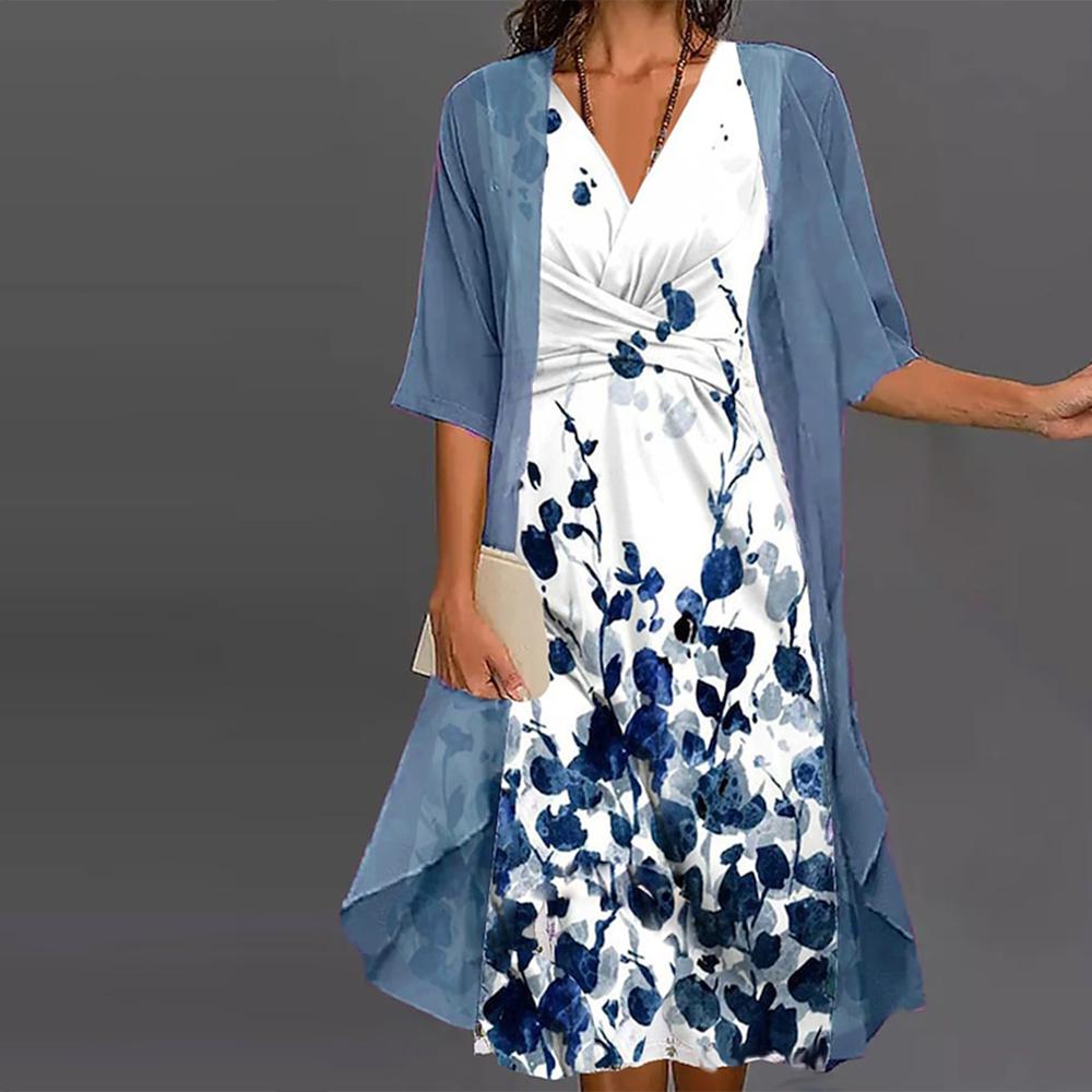 Lucille™ - Elegant Flowy Wrap Dress for Effortless Style