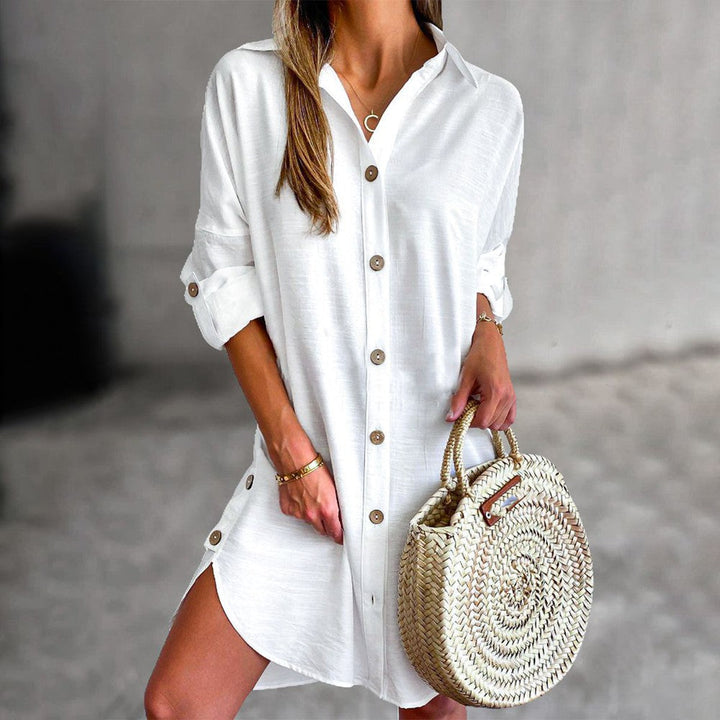 CASSY™ - Chic Button-Up Shirt Dress for Effortless Style