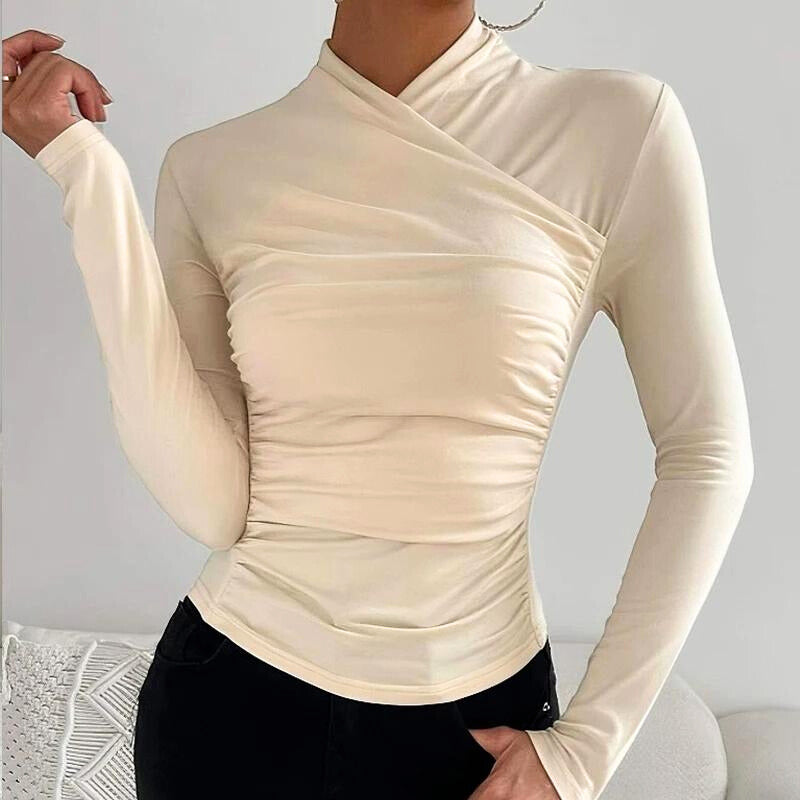 JANE - Timeless Cross-Neck Elegance Top