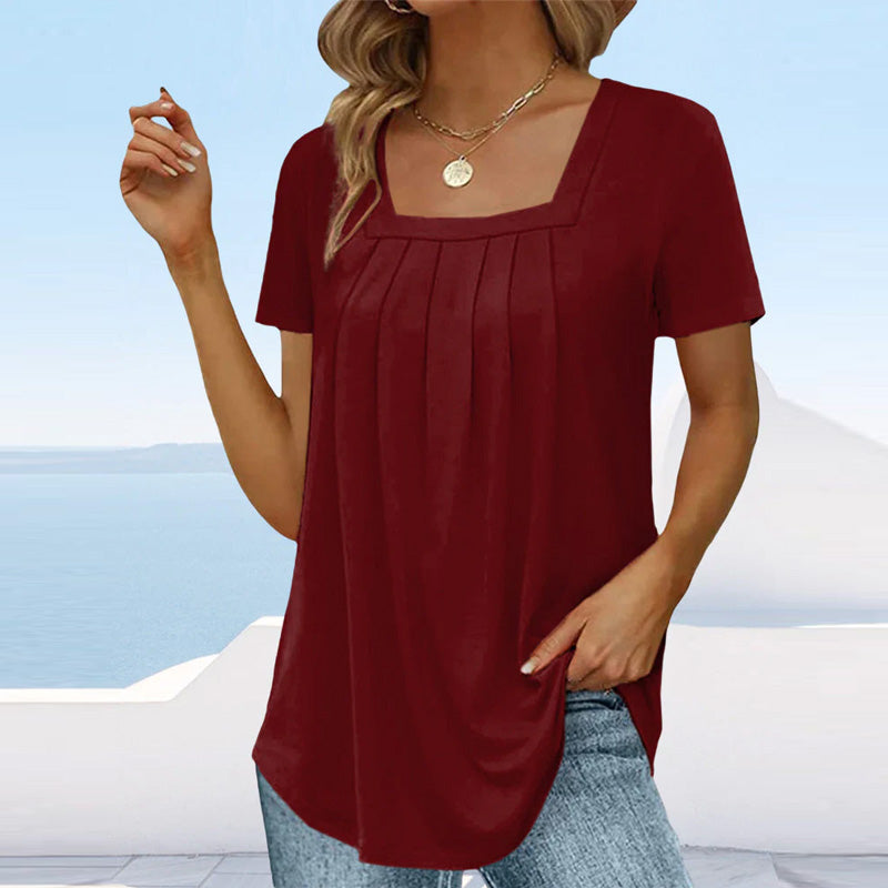 Mindy™ - Chic Pleated Blouse for Effortless Style