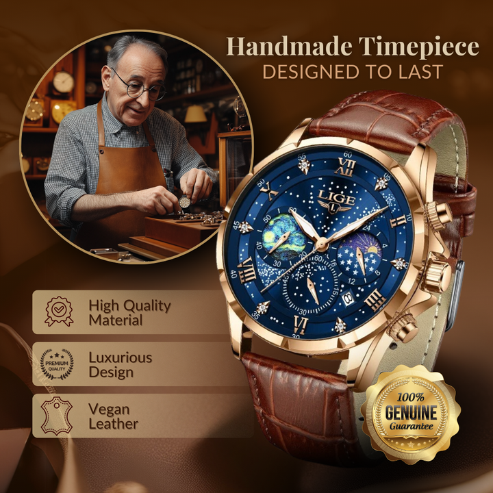 ELEGANT MOONPHASE WATCH | Timeless Lunar Elegance