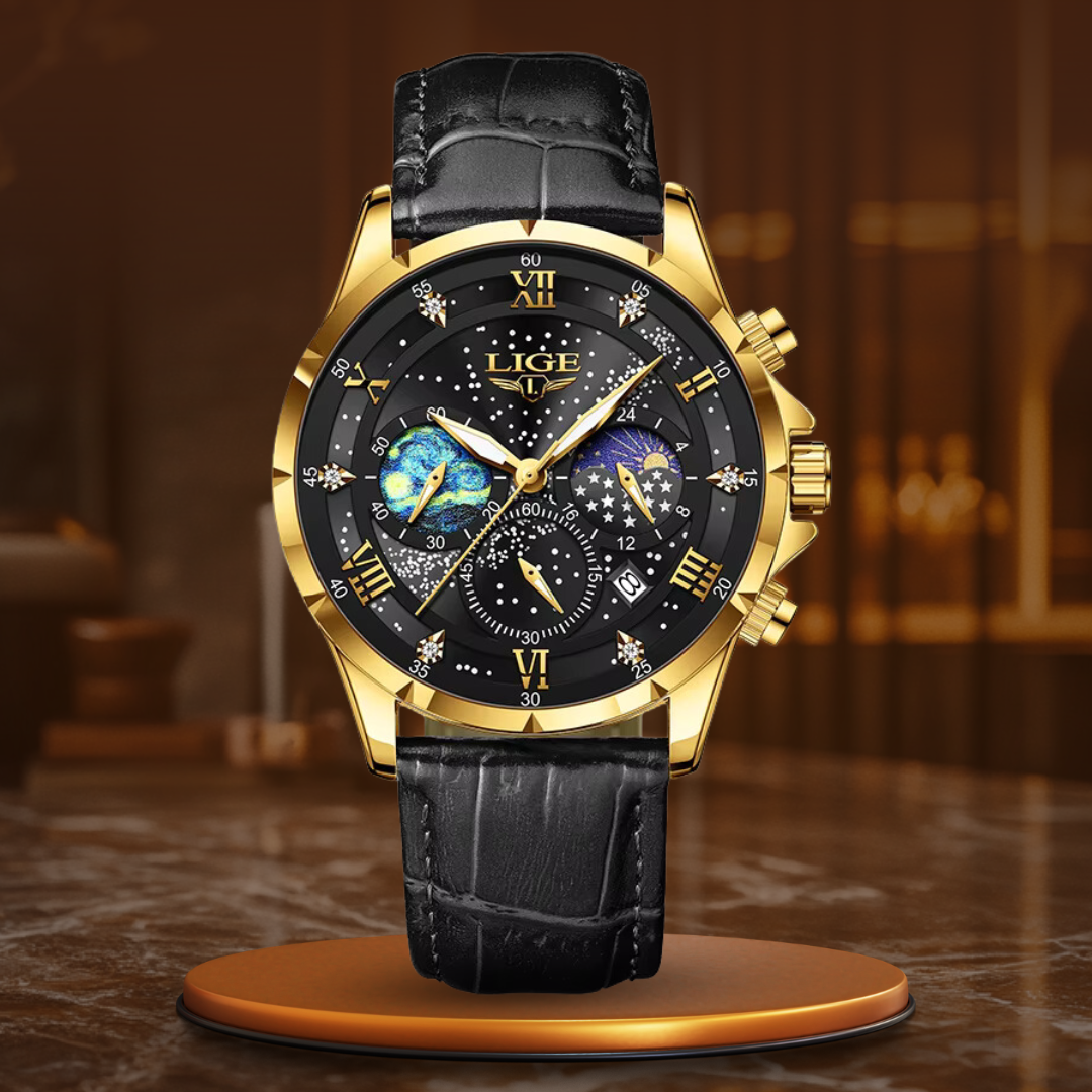 ELEGANT MOONPHASE WATCH | Timeless Lunar Elegance