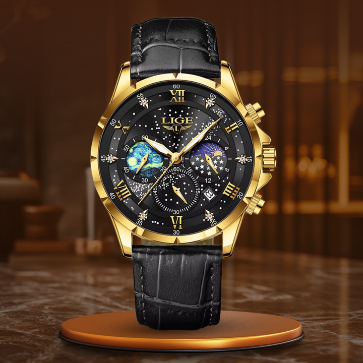 ELEGANT MOONPHASE WATCH | Timeless Lunar Elegance