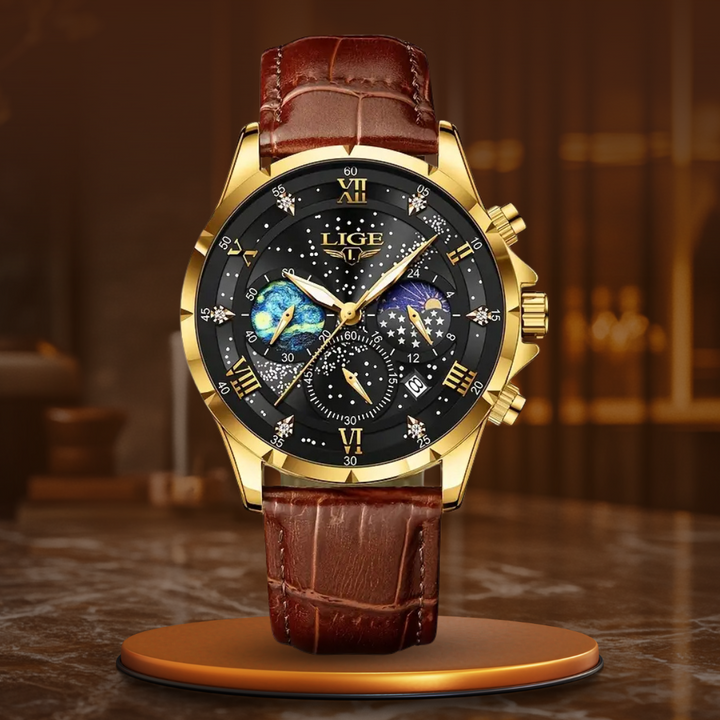 ELEGANT MOONPHASE WATCH | Timeless Lunar Elegance