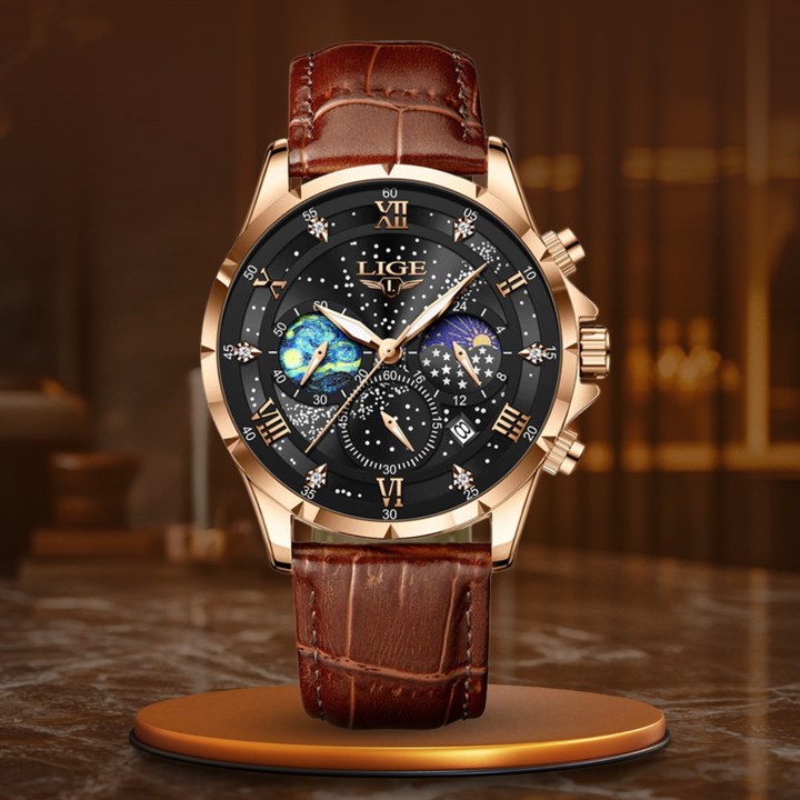 ELEGANT MOONPHASE WATCH | Timeless Lunar Elegance