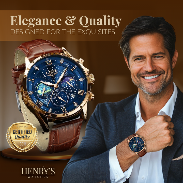 ELEGANT MOONPHASE WATCH | Timeless Lunar Elegance