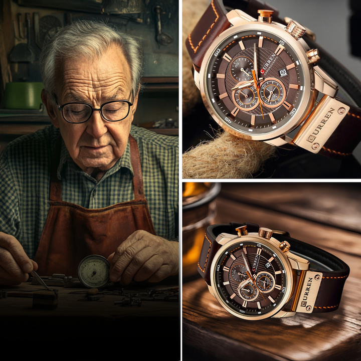ELEGANT QUARTZ WATCH | Stylish Leather Timepiece