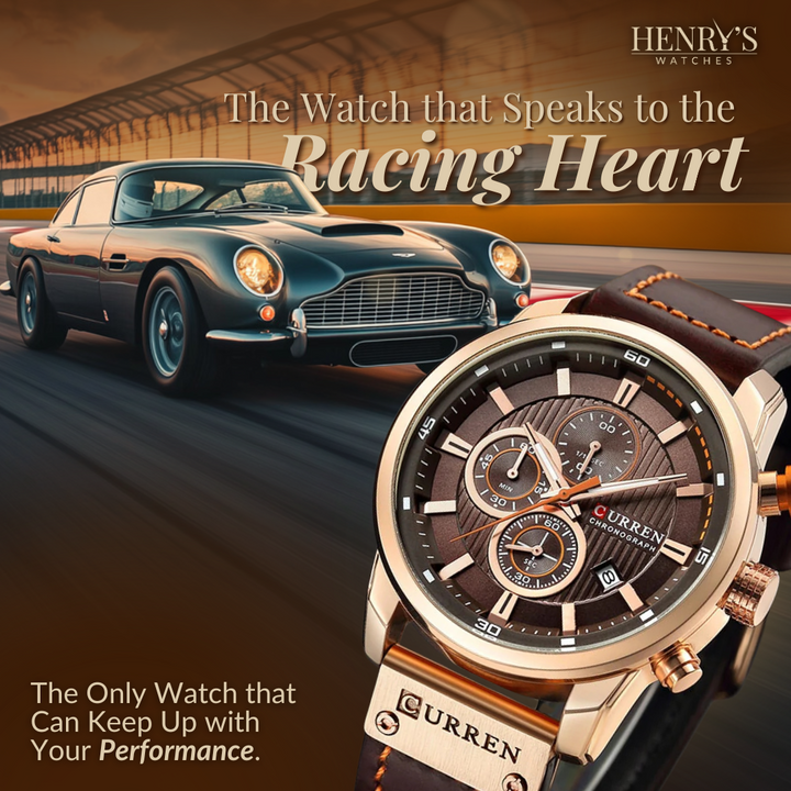 ELEGANT QUARTZ WATCH | Stylish Leather Timepiece