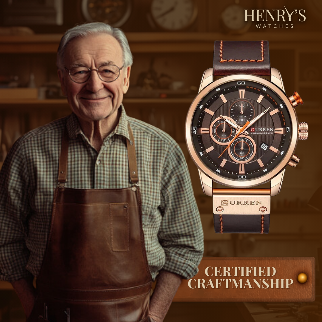 ELEGANT QUARTZ WATCH | Stylish Leather Timepiece