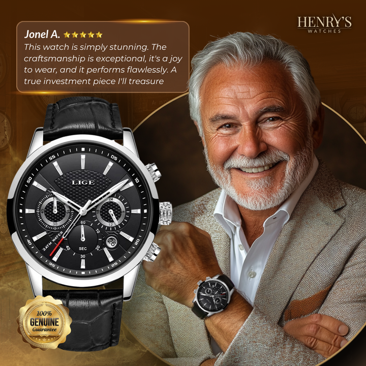 Fashionable Military Leather Watch | Stylish and Durable