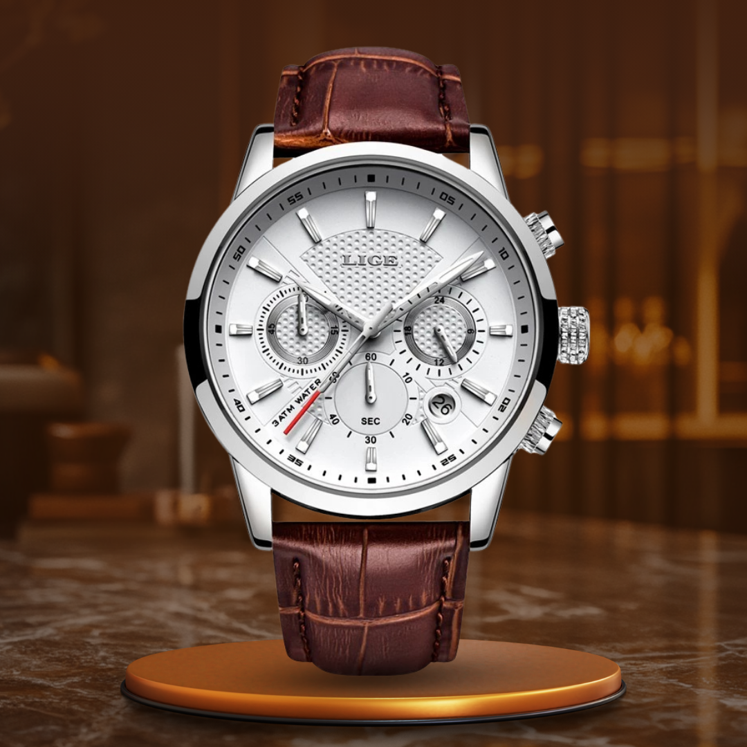 Fashionable Military Leather Watch | Stylish and Durable