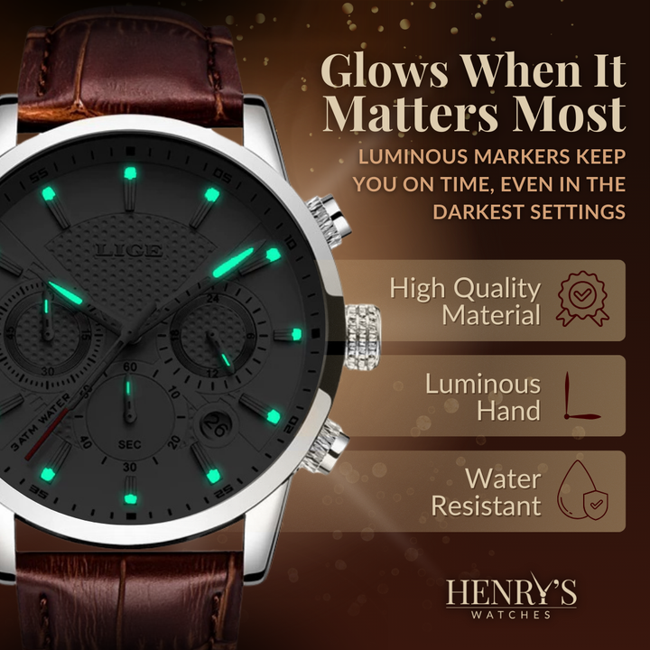 Fashionable Military Leather Watch | Stylish and Durable