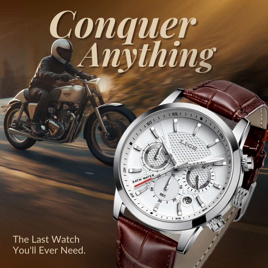 Fashionable Military Leather Watch | Stylish and Durable