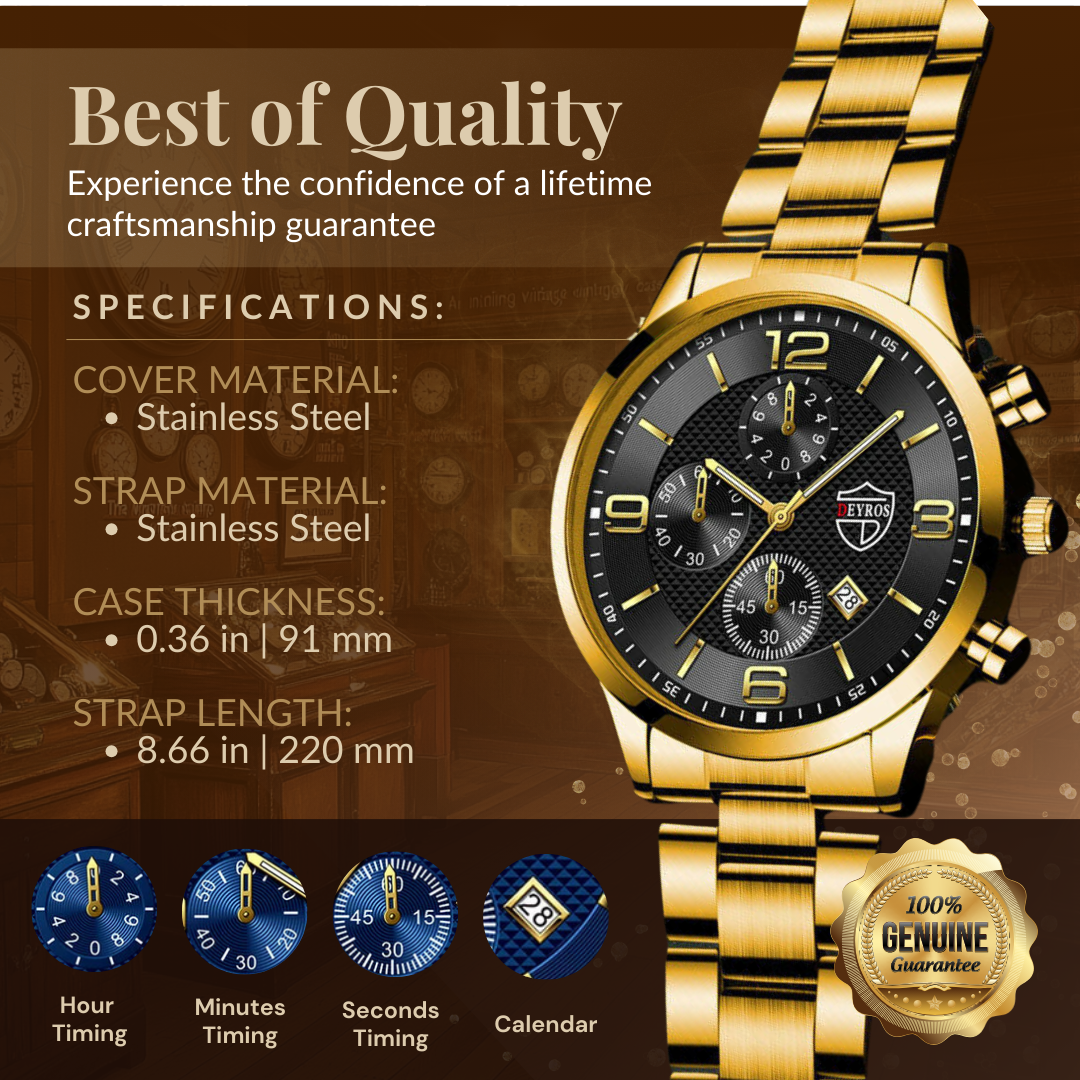 LUXURIOUS BUSINESS MENS WATCH | Elegance Meets Functionality