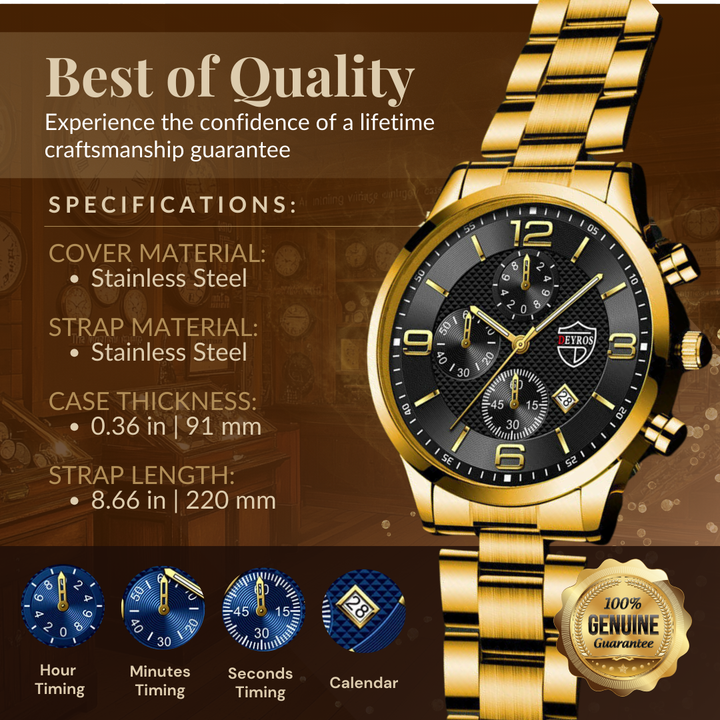LUXURIOUS BUSINESS MENS WATCH | Elegance Meets Functionality