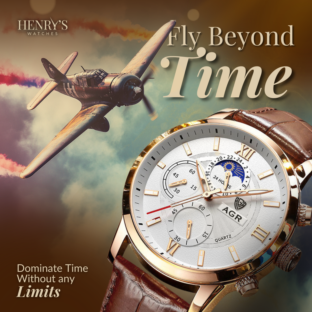 LUXURY LEATHER QUARTZ WATCH | Timeless Elegance Redefined