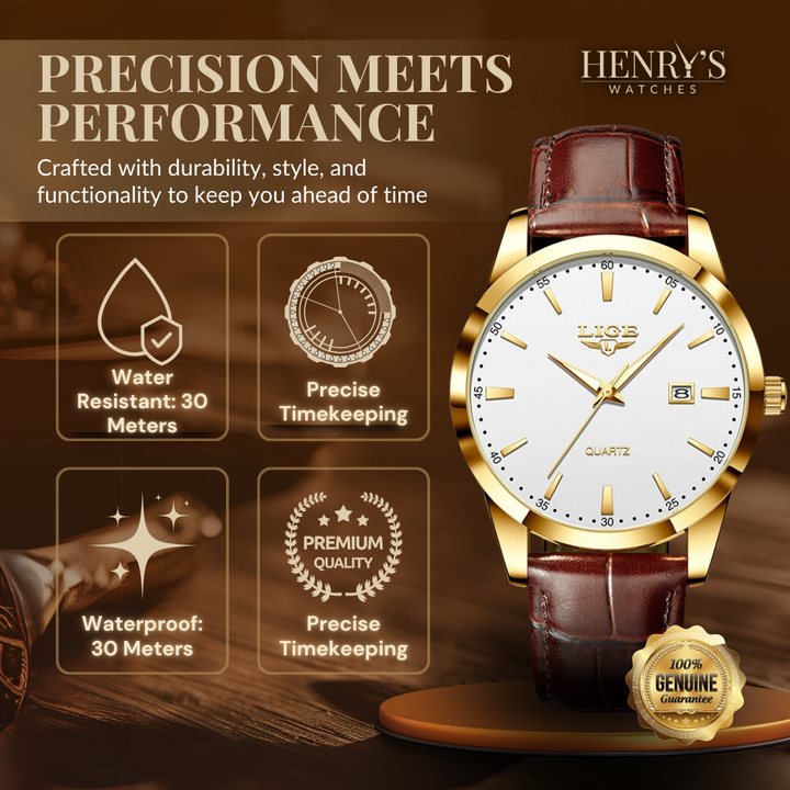 MILITARY LEATHER WATCH | Robust elegance guaranteed