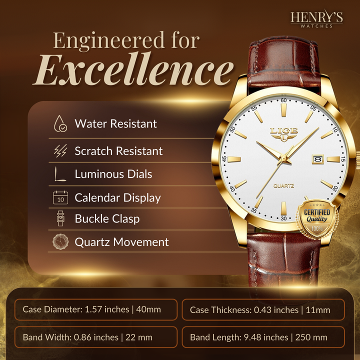 MILITARY LEATHER WATCH | Robust elegance guaranteed