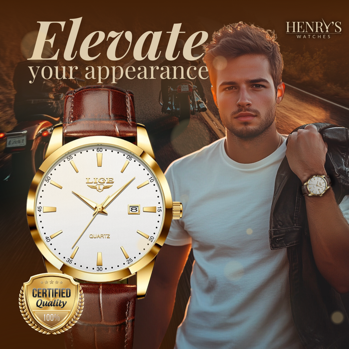 MILITARY LEATHER WATCH | Robust elegance guaranteed