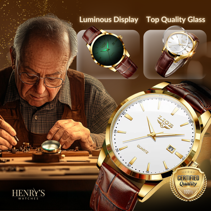 MILITARY LEATHER WATCH | Robust elegance guaranteed