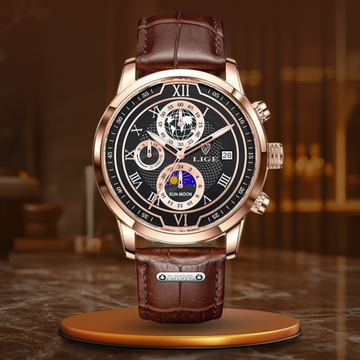 PREMIUM LEATHER STRAP CHRONOGRAPH WATCH | Elegance Meets Precision
