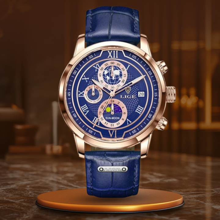 PREMIUM LEATHER STRAP CHRONOGRAPH WATCH | Elegance Meets Precision