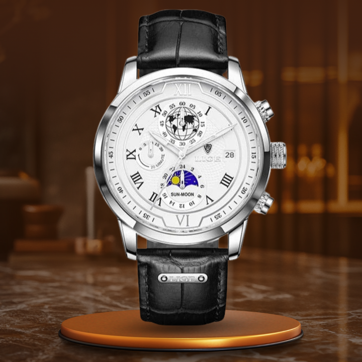 PREMIUM LEATHER STRAP CHRONOGRAPH WATCH | Elegance Meets Precision