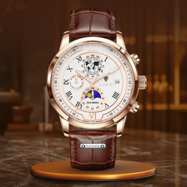 PREMIUM LEATHER STRAP CHRONOGRAPH WATCH | Elegance Meets Precision