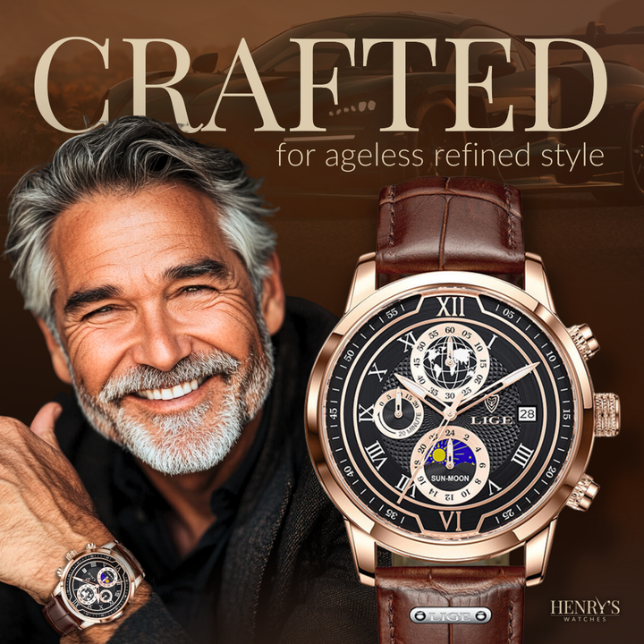 PREMIUM LEATHER STRAP CHRONOGRAPH WATCH | Elegance Meets Precision