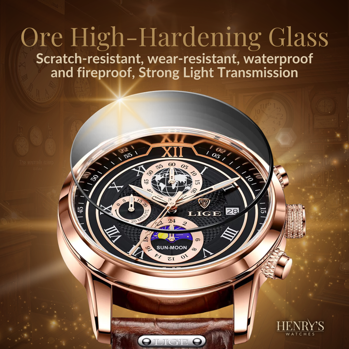 PREMIUM LEATHER STRAP CHRONOGRAPH WATCH | Elegance Meets Precision