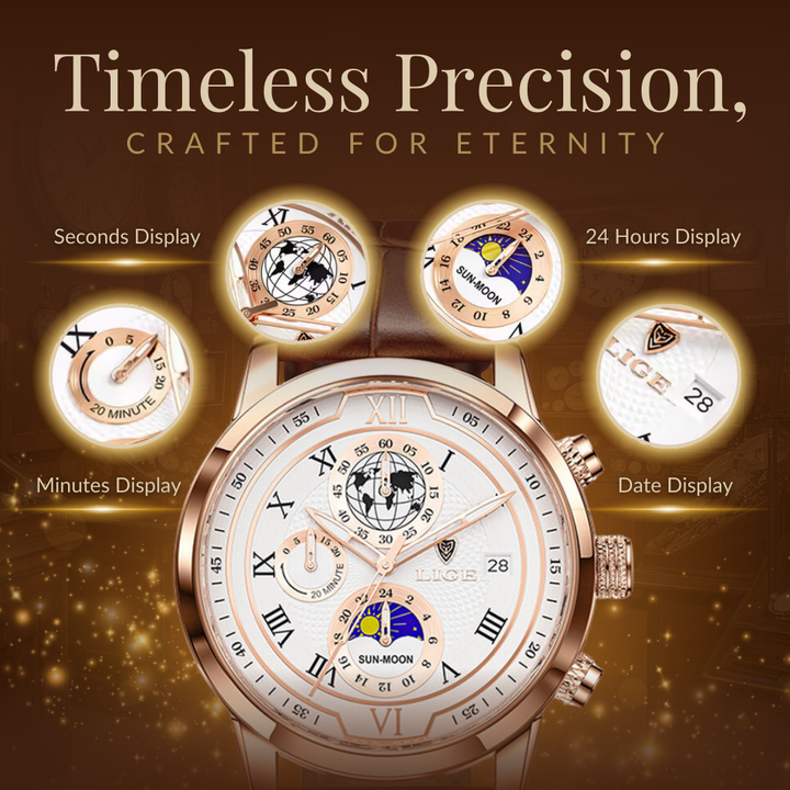 PREMIUM LEATHER STRAP CHRONOGRAPH WATCH | Elegance Meets Precision