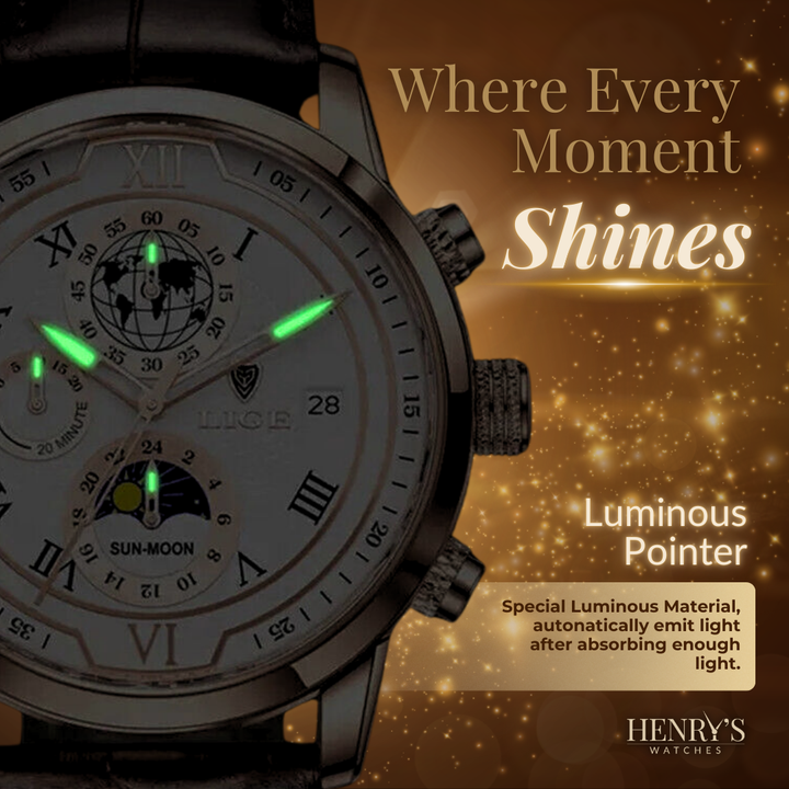 PREMIUM LEATHER STRAP CHRONOGRAPH WATCH | Elegance Meets Precision