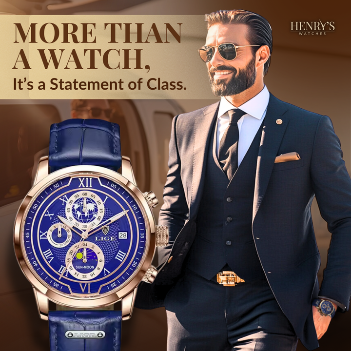 PREMIUM LEATHER STRAP CHRONOGRAPH WATCH | Elegance Meets Precision
