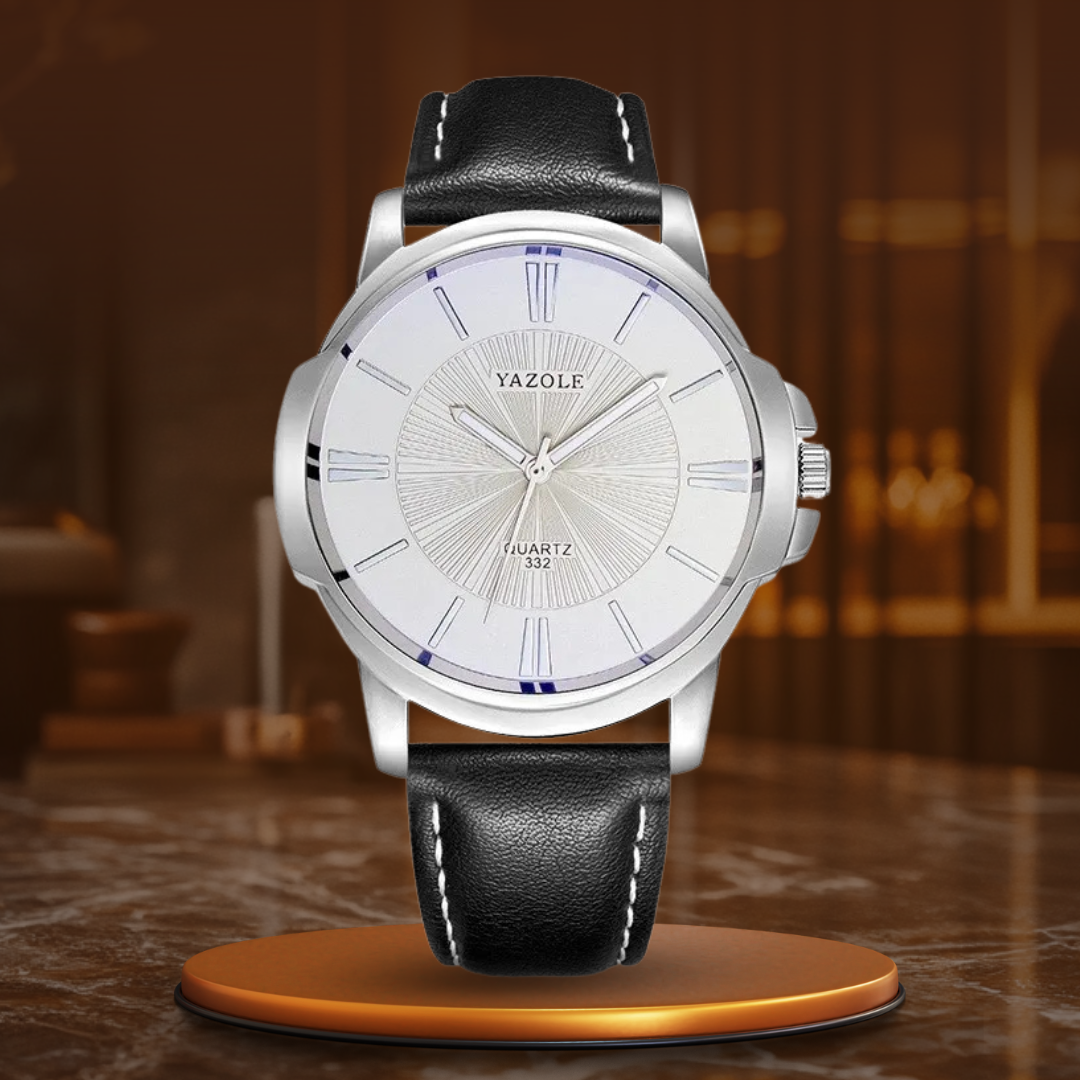 GLASS LEATHER WATCH | Elegance Meets Craftsmanship