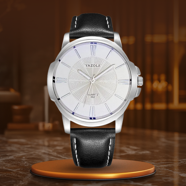 GLASS LEATHER WATCH | Elegance Meets Craftsmanship