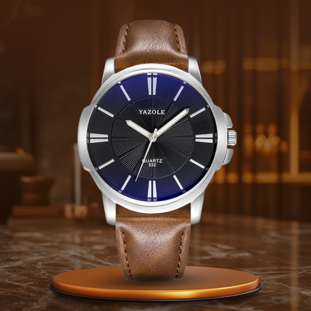 GLASS LEATHER WATCH | Elegance Meets Craftsmanship