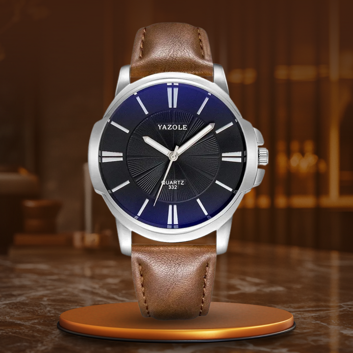 GLASS LEATHER WATCH | Elegance Meets Craftsmanship