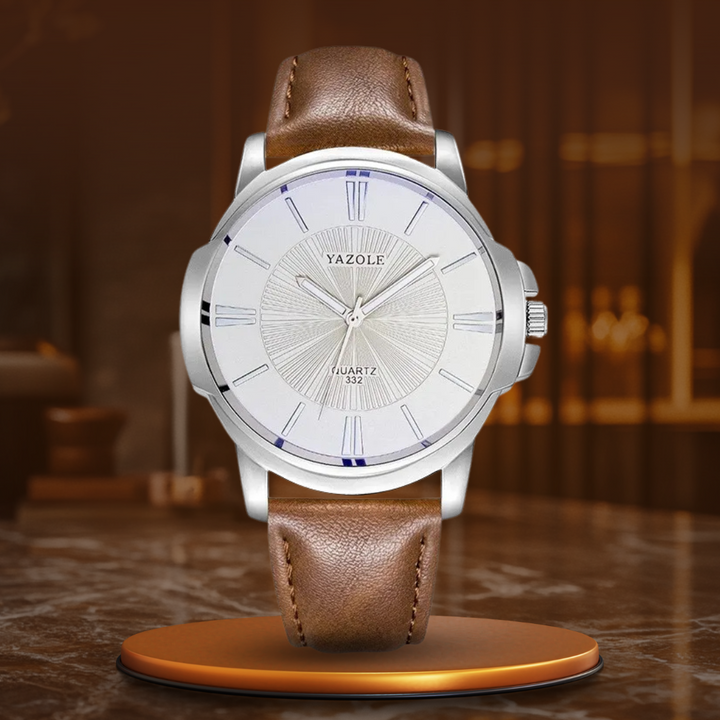 GLASS LEATHER WATCH | Elegance Meets Craftsmanship