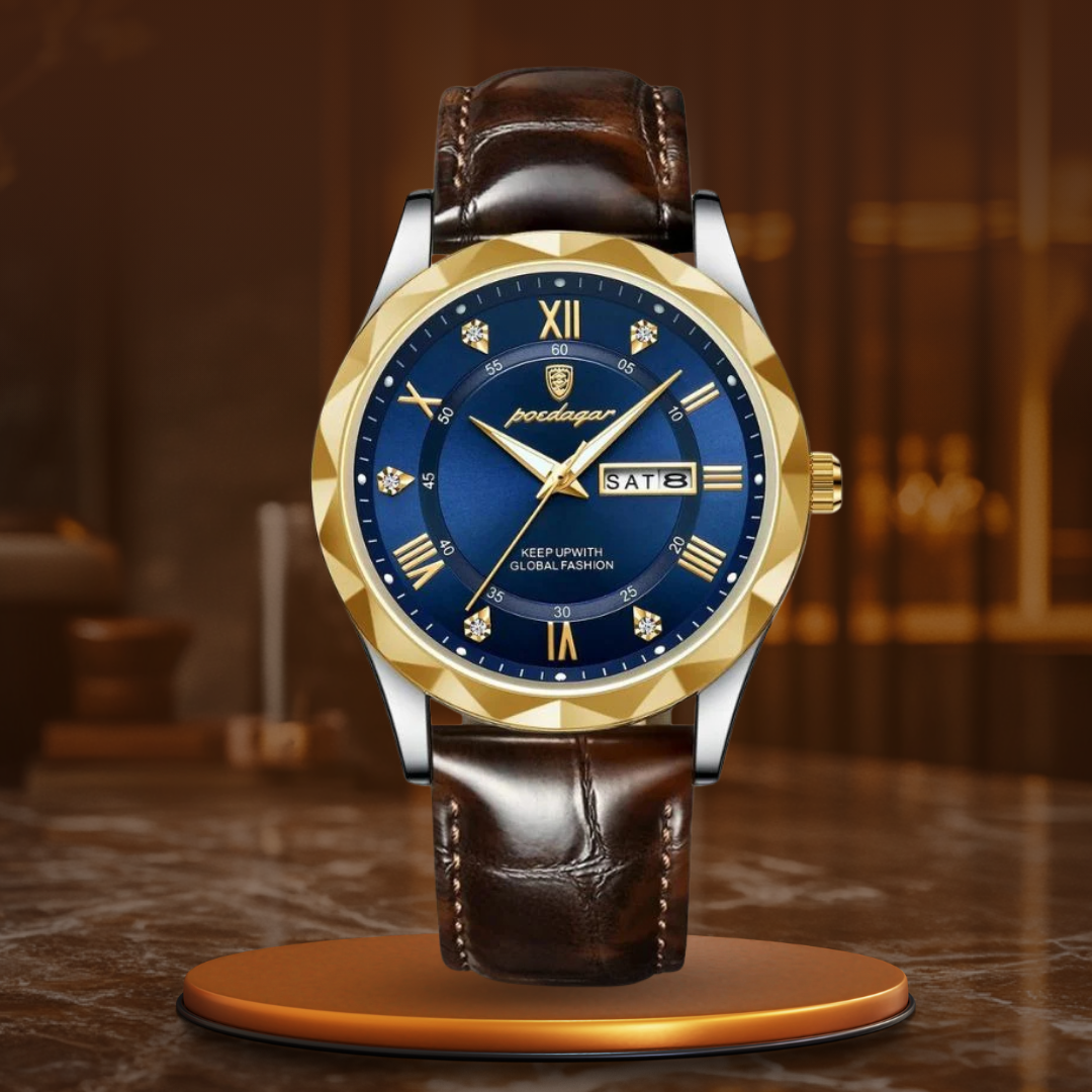 LUXURIOUS LEATHER STRAP QUARTZ WATCH | Elegance Meets Precision