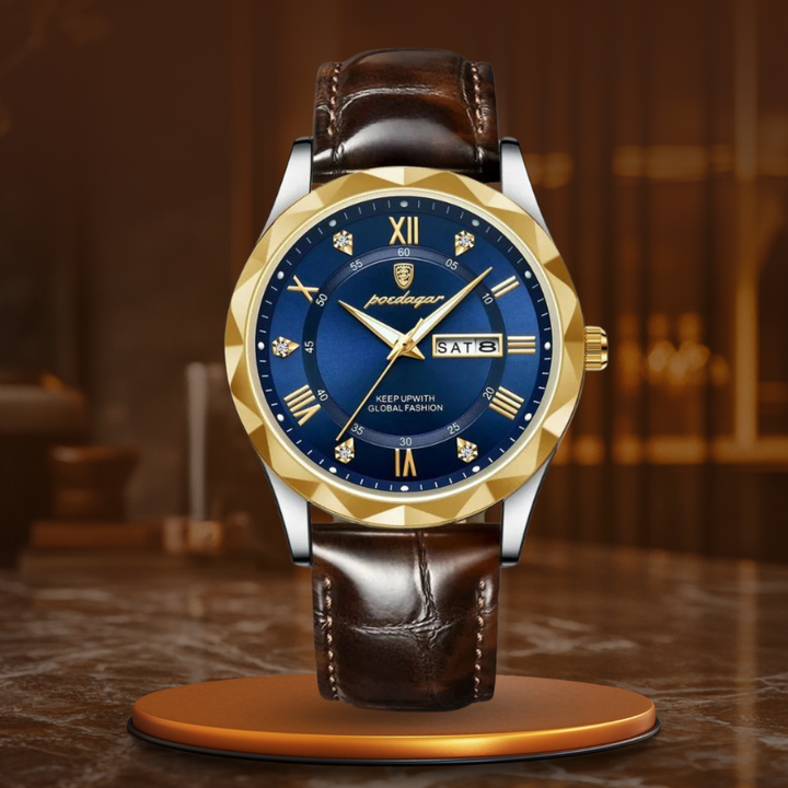 LUXURIOUS LEATHER STRAP QUARTZ WATCH | Elegance Meets Precision