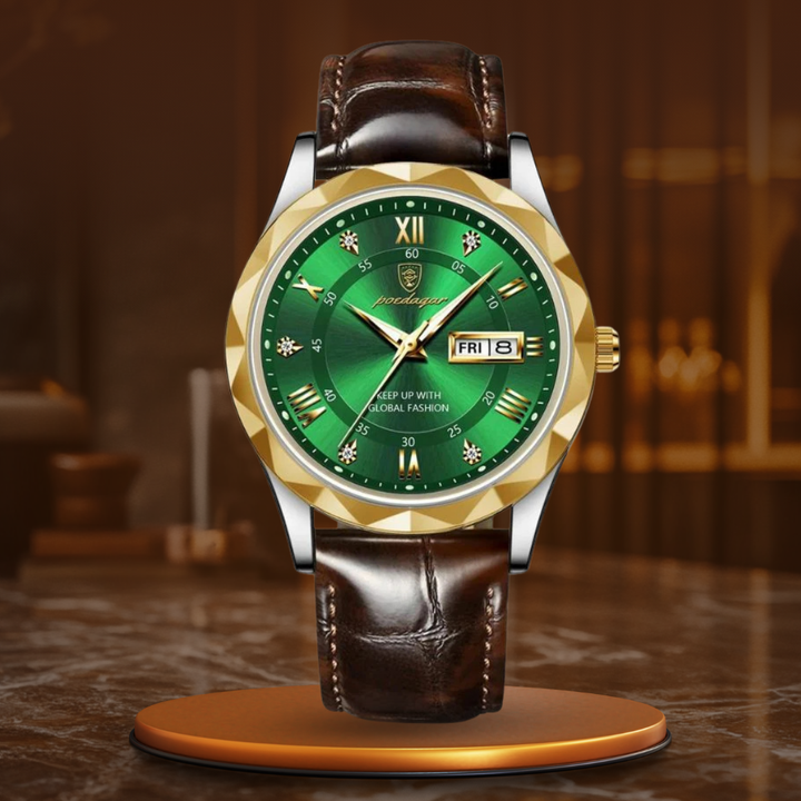 LUXURIOUS LEATHER STRAP QUARTZ WATCH | Elegance Meets Precision