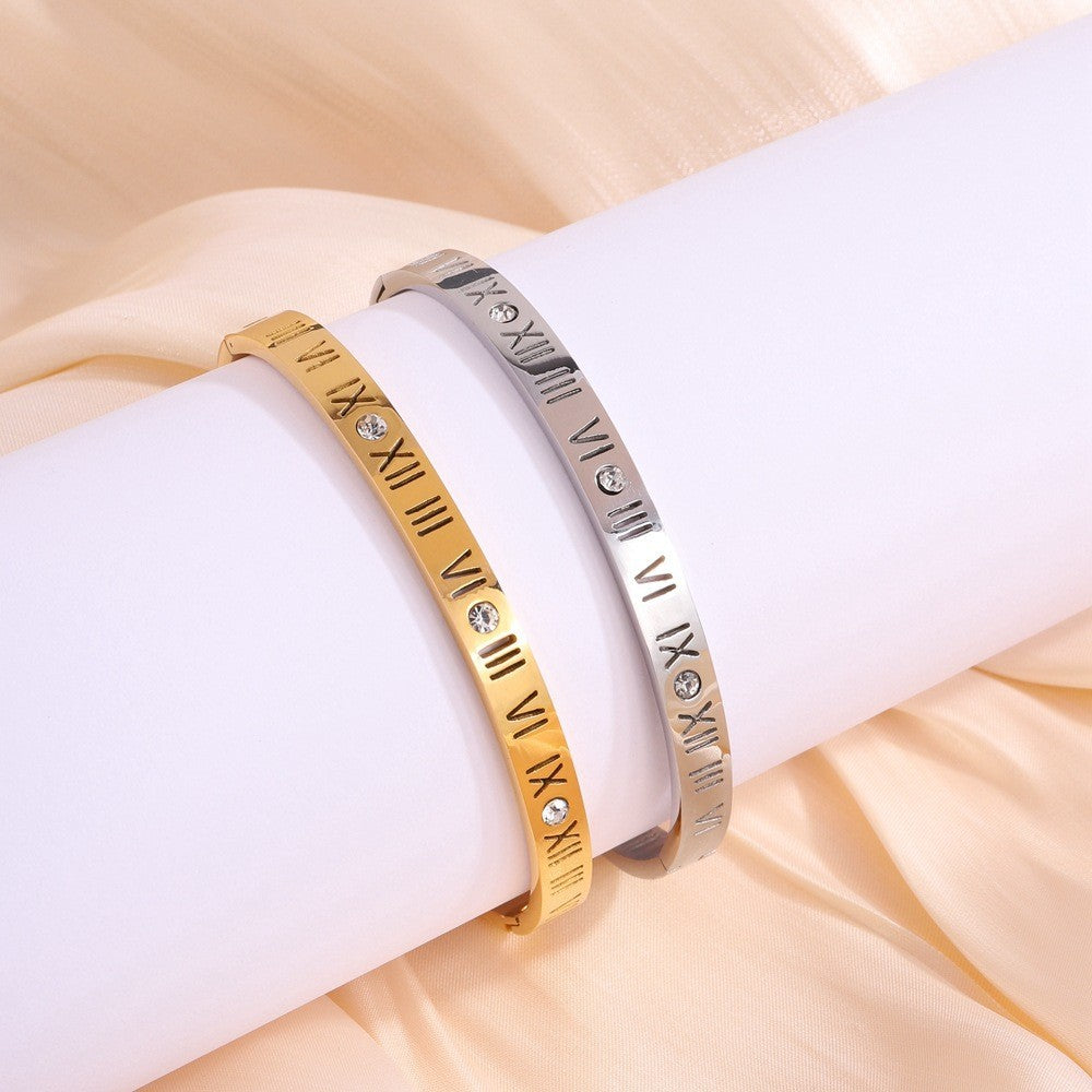 TITANARM BAND WITH ROMAN NUMERALS | ELEGANT DESIGN, DURABLE QUALITY