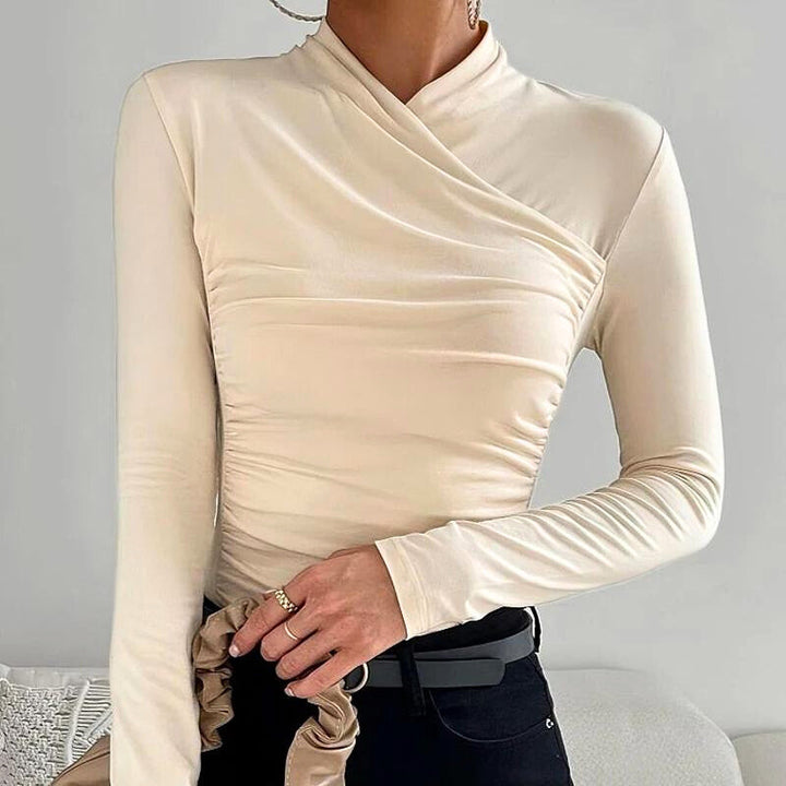 JANE - Timeless Cross-Neck Elegance Top