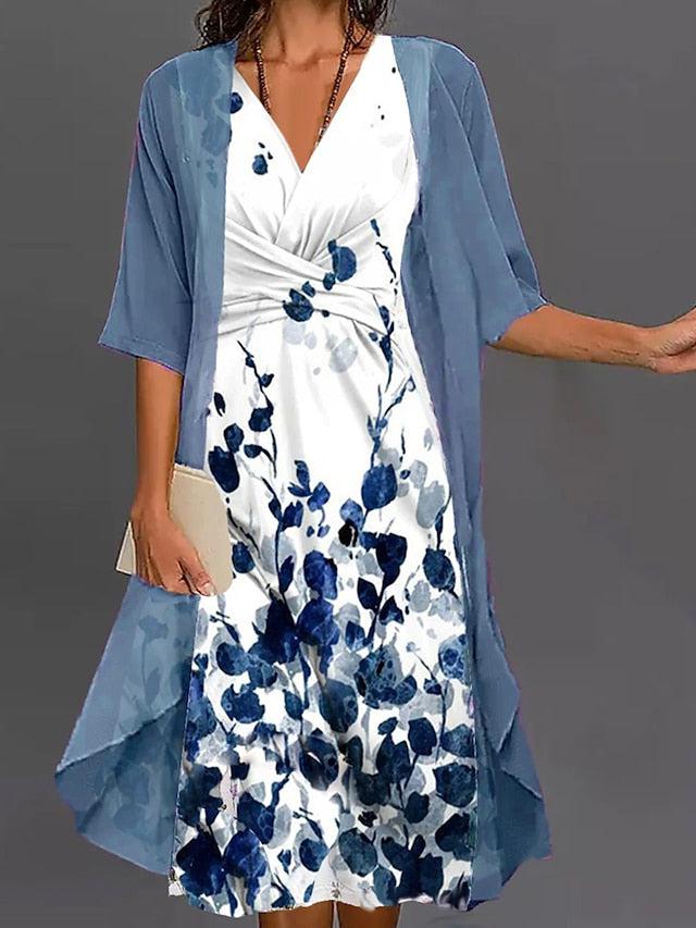 Lucille™ - Elegant Flowy Wrap Dress for Effortless Style