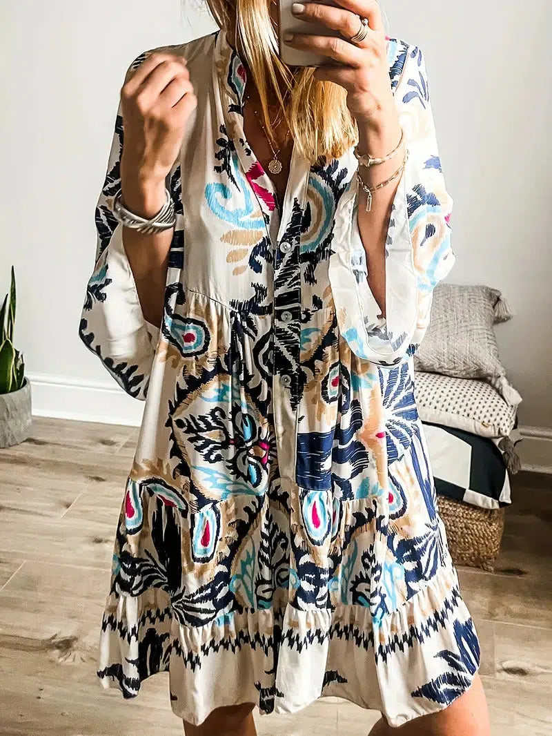 Rechelle™ - Stylish Bohemian-Inspired Tunic Dress