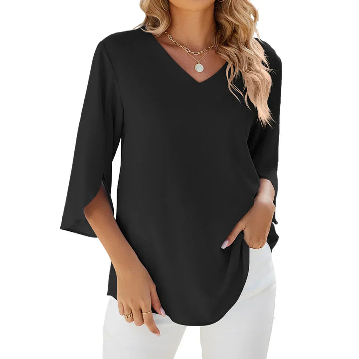Elegant V-neck Blouse - CARA Collection